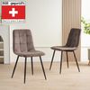 Albatros Esszimmerstühle 4er Set BORA Braun - Komfortabler Polsterstuhl für Modernes und Stilvolles Design am Esstisch - Küchenstuhl oder Stuhl Esszimmer mit hoher Belastbarkeit bis 110kg Bild 2