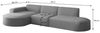Ecksofa Designersofa PALMA in Stoff Noel Beige Ottomane Links Bild 3
