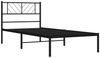 vidaXL Bettgestell mit Kopfteil Metall Schwarz 90x200 cm 372172 Bild 4