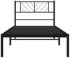vidaXL Bettgestell mit Kopfteil Metall Schwarz 90x200 cm 372172 Bild 5