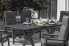MR. DEKO Gartentisch ausziehbar Granada 160–210x90cm Aluminium Keramikplatte (Ausziehbarer Gartentisch für Terrasse, Garten und Balkon, 1-St), Synchronauszug, Keramikplatte, wetterfestes Aluminiumgestell Bild 4
