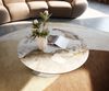 Couchtisch Edge Rund 90x90 cm Keramik Minas Melange Parabi Edelstahl gebürstet Bild 2