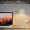 Nettlife LED Tischleuchte Schwarz/Weiß/Grün kabellos dimmbar 3 Farbtemperaturen Set 1/2 Stück, Höhenverstellbar, USB-Aufladbar für Restaurants Cafés Küchen Freien angepasst werden Bild 2