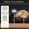 Nettlife LED Tischleuchte Schwarz/Weiß/Grün kabellos dimmbar 3 Farbtemperaturen Set 1/2 Stück, Höhenverstellbar, USB-Aufladbar für Restaurants Cafés Küchen Freien angepasst werden Bild 3