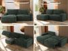 L-förmiges Ecksofa mit Armlehnen, Schlaffunktion und losen Kissen - BELLUNO - links - Grün Cord Bild 2
