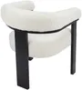 Vente-unique - LIVELIA Stuhl Stoff SchwarzWeiß - B 60 cm x H 78 cm x L 64 cm Bild 4