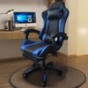 HTI-Living Schreibtischstuhl Schreibtischstuhl Krit Relax Schwarz-Blau (Stück, 1 St), Drehstuhl höhenverstellbar Kippfunktion Fußstütze Bild 2