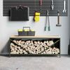 vidaXL Brennholzregal mit Holzplatte Olivgrün 100,5x35,5x40 cm 864258 Bild 3