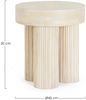 Couchtisch Dacca aus Mangoholz Ø 45cm, Creme Bild 2