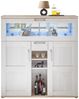 Kommode Barelement Barschrank Spirituosen ROMANCE Sibiu Lärche Weiß/SanRemo Eiche Nb. ca. 128 cm Bild 2