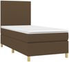 vidaXL Boxspringbett mit Matratze Dunkelbraun 90x190 cm Stoff 3142140 Bild 3