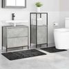vidaXL Anti-Rutsch Badematten-Set 2 pcs Dunkelgrau PP 4019854 Bild 3