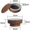 Celya Couchtisch Akzent-Teetisch rund 75 cm (Mit verstecktem Stauraum unter der Tischplatte, einzigartige Pilzform), idealen Ergänzung für Wohnzimmer, Schlafzimmer oder Büro Bild 2