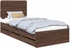 vidaXL Bettrahmen Braun Eichen-Optik 90 x 190 cm Ingenieurs Holz 3412643 Bild 2