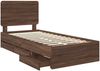 vidaXL Bettrahmen Braun Eichen-Optik 90 x 190 cm Ingenieurs Holz 3412643 Bild 5