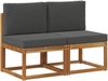 vidaXL 2 Stück Outdoor Mittelsofa Massivholz Akazie 900461 Bild 2