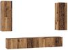 vidaXL TV-Schrankset Wandmontiert 5 pcs Altholz Holzwerkstoff 3393450 Bild 2