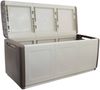 Dmora Achse-Koffer, Mehrzwecktruhe, Aufbewahrungskoffer, Aufbewahrungsbox, 100 % Made in Italy, 138 x 53 x 57 cm, Beige und Braun Bild 4