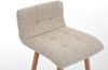 2er Set Barhocker GITOR - Stoff Creme 42x49x94 cm | Barstuhl Mit Lehne Tresenhocker Tresenstuhl Kneipenhocker Kneipenstuhl Bild 4