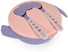 Cangaroo Kindergeschirrset Jelly F1730 rutschfester Boden, Gabel, Löffel, Deckel rosa Bild 2