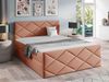 Mirjan24 Boxspringbett Alpiry, Orange, 140x200 cm, Plüsch Bild 2