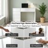 Bellamio 'Livny' Schreibtisch mit 5 Schubladen, beidseitig montierbar, weiß Hochglanz, 80x53x110 cm, Computertisch mit Stauraum, Bürotisch mit Push-to-open, geeignet als Schminktisch Bild 5