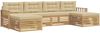 vidaXL Sofagarnituren 6 pcs Weiß und Beige Massivholz Akazie 3390918 Bild 2
