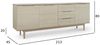 Sideboard Enimeta Eiche Whitewash 213 cm - 3 Türen, 3 Schubladen & Soft-Close Bild 2