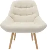 Vente-unique - LUOSTO Sessel Stoff Beige - B 79 cm x H 83 cm x L 87 cm Bild 2