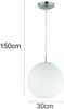 Pendelleuchte aus Glas und Nickel mit 30cm Durchmesser MOON Bild 4