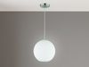 Pendelleuchte aus Glas und Nickel mit 30cm Durchmesser MOON Bild 3