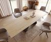 Esstisch Edge 200-300x100 Keramik Laminam® Sabbia Eichefarbig W-Gestell Schwarz ausziehbar Bild 4