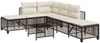 vidaXL 3-tlg. Garten-Ecksofa-Set mit Kissen Braun Poly Rattan 365445 Bild 2