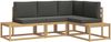 vidaXL Outdoor-Sofagarnitur 3 Stück Weiß und Anthrazit Polyester 3388186 Bild 2