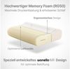wonello Nackenstützkissen-Set Premium orthopädisches Kissen, Füllung: Memory Foam, Seitenschläfer, Rückenschläfer, Tencel Bezug waschbar bei 60°C, ergonomisches Nackenkissen härte- und höhenverstellbar Bild 3