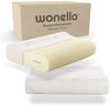 wonello Nackenstützkissen-Set Premium orthopädisches Kissen, Füllung: Memory Foam, Seitenschläfer, Rückenschläfer, Tencel Bezug waschbar bei 60°C, ergonomisches Nackenkissen härte- und höhenverstellbar Bild 2