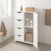 osoltus Badezimmerschrank Beistellschrank Hampton 55 x 30 x 82 cm Weiß Bild 2