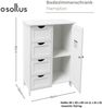 osoltus Badezimmerschrank Beistellschrank Hampton 55 x 30 x 82 cm Weiß Bild 3