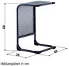 Sieger Samoa Bank/Beistelltisch für Daybed Samoa, Aluminium Eisengrau 40 x 60 x 36 cm Bild 3
