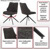 6er-Set Esszimmerstuhl HWC-O48, Küchenstuhl, drehbar Auto-Return, Stoff/Textil Chenille (320g/m²) Öko-Tex ~ bordeaux Bild 2