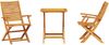 vidaXL Klapp Bistro Set 3 pcs Braun Massivholz Akazie 3375691 Bild 4