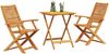 vidaXL Klapp Bistro Set 3 pcs Braun Massivholz Akazie 3375691 Bild 2