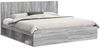 vidaXL Bettgestell mit Stauraum und Kopfteil Grau Sonoma 200 x 200 cm 3413818 Bild 2