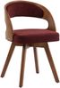 LVHOM Esszimmerstuhl 360° drehbar, 2er Set, Polsterstuhl aus Leinen und Massivholz, Küchenstuhl gepolstert, ergonomischer Schalenstuhl mit Armlehne, bis 150 kg Bild 2