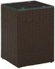 vidaXL Beistelltische 3 Stk. mit Glasplatten Braun Poly Rattan 316380 Bild 3