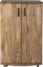 Barschrank OSKAR - Mangoholz Braun 122x46x74cm | Weinschrank Kaffeetresenschrank Bild 2
