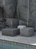 Gartencouchtisch Zten aus Aluminium mit Steinplatte, modern, dunkelgrau, 80x80 cm Bild 3