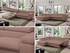 Mks Möbel 'Pedro L-Form' Ecksofa mit Schlaffunktion, verstellbaren Kopfstützen & Bettkasten, Rosa, Boucle, mit Topper, links Bild 2
