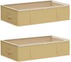 vidaXL Aufbewahrungsbox mit transparentem Oberfenster 2 pcs Creme 42024713 Bild 2