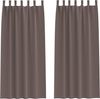 vidaXL Verdunkelungs-Vorhänge mit Ringen 2 pcs Dunkelbraun 4107555 Bild 2